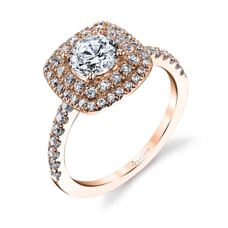 Melodie - Classic Double Halo Engagement Ring