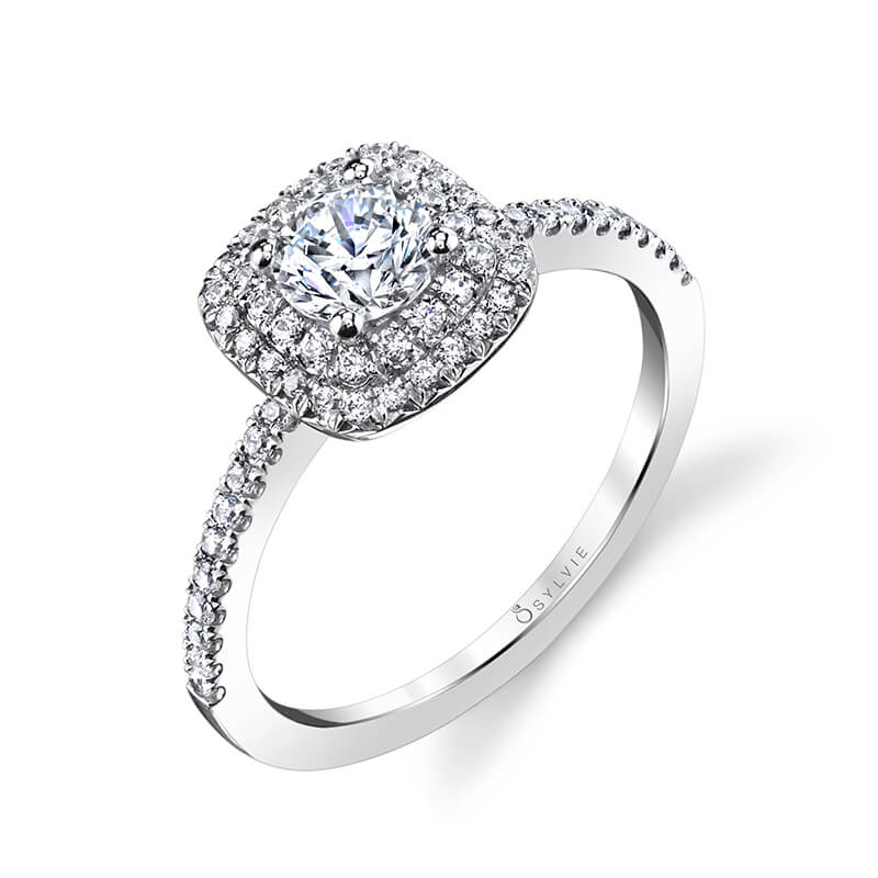 Melodie - Classic Double Halo Engagement Ring