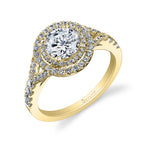 Rose - Round Double Halo Engagement Ring