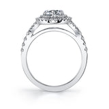 Rose - Round Double Halo Engagement Ring