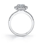 Daveney - Classic Emerald Cut Center Double-Halo Engagement Ring