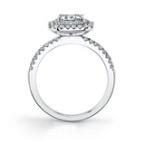 Daveney - Classic Emerald Cut Center Double-Halo Engagement Ring