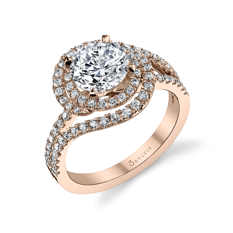 Grace - Unique Double Halo Engagement Ring