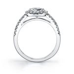 Filipa - Split Shank Engagement Ring with Halo