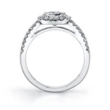 Filipa - Split Shank Engagement Ring with Halo