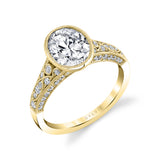 Oval Engagement Ring with Bezel Setting - Barbara
