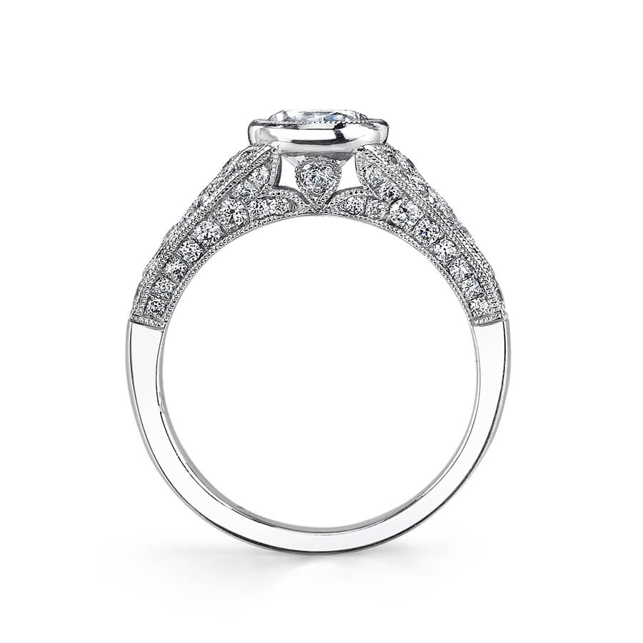 Barbara - Round Vintage Bezel Set Engagement Ring