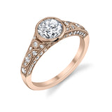 Barbara - Round Vintage Bezel Set Engagement Ring