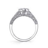 Barbara - Cushion Cut Vintage Bezel Set Engagement Ring