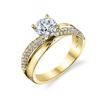 Naomie - Unique High Polish Spiral Engagement Ring