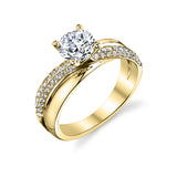 Naomie - Unique High Polish Spiral Engagement Ring