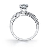 Naomie - Unique High Polish Spiral Engagement Ring