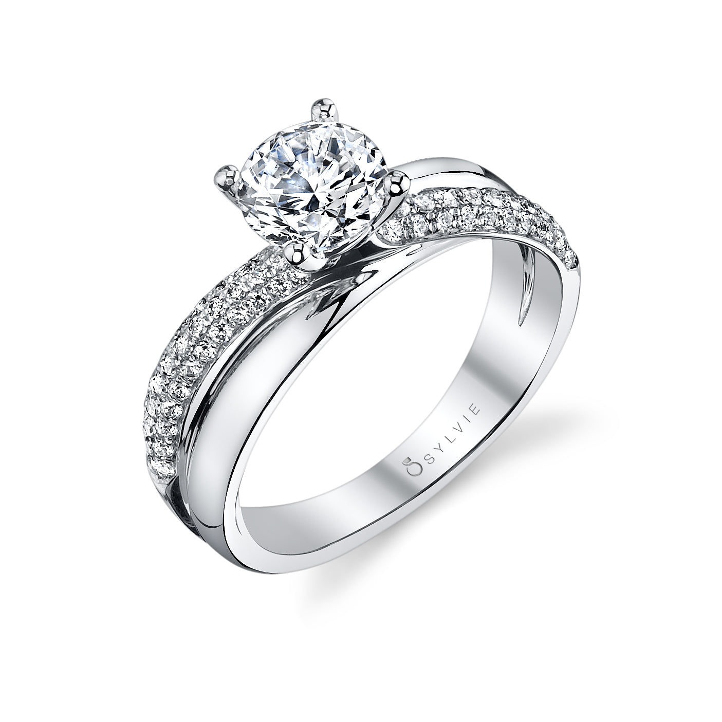 Naomie - Unique High Polish Spiral Engagement Ring