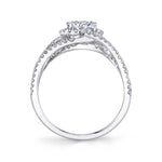 Francoise - Modern Spiral Engagement Ring with Split Shank