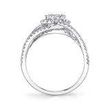 Francoise - Modern Spiral Engagement Ring with Split Shank