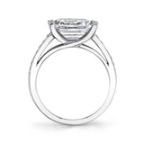 Maya - Modern East West Emerald Engagement Ring