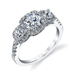 Three Stone Engagement Ring - Hannela