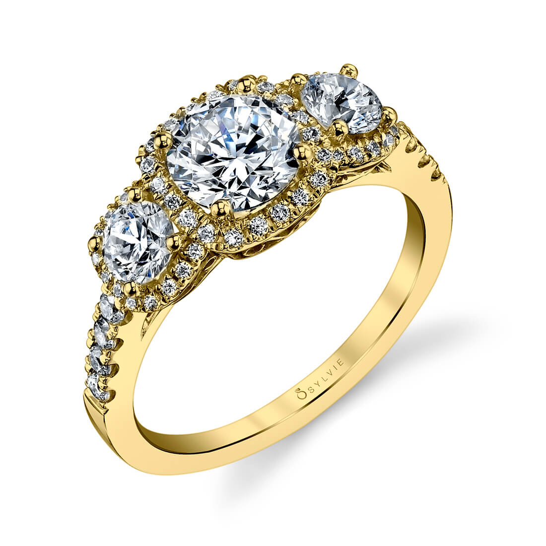 Three Stone Engagement Ring - Hannela
