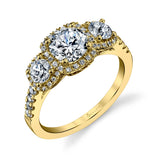 Three Stone Engagement Ring - Hannela