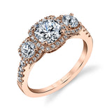 Three Stone Engagement Ring - Hannela