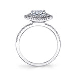 Violette - Pear Shaped Engagement Ring with Double Halo