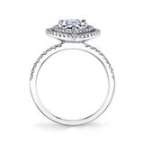 Violette - Pear Shaped Engagement Ring with Double Halo