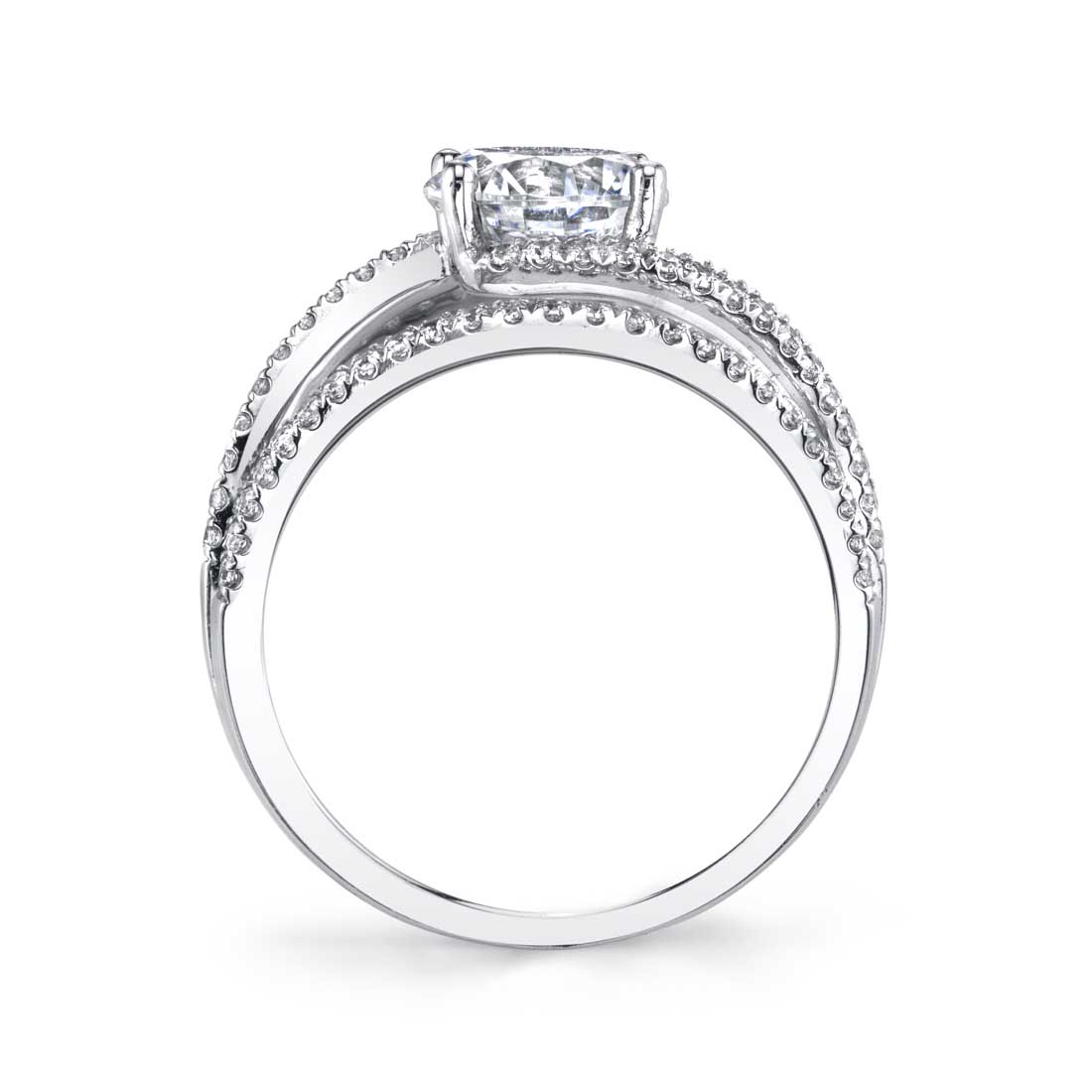 Celia - Unique Split Shank Swirl Engagement Ring