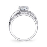 Celia - Unique Split Shank Swirl Engagement Ring