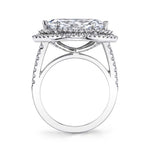 Julee - Marquise Shaped Double Halo Engagement Ring