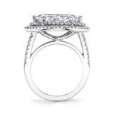 Julee - Marquise Shaped Double Halo Engagement Ring