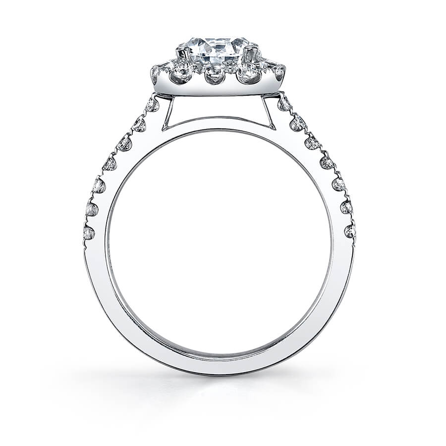 Round Cut Classic Halo Engagement Ring - Jacalyn