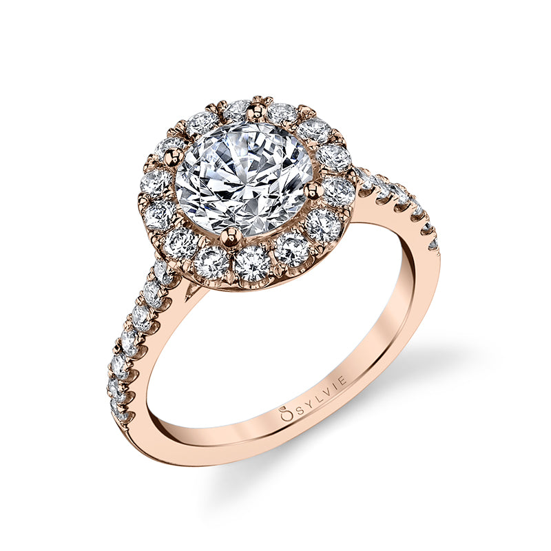 Round Cut Classic Halo Engagement Ring - Jacalyn