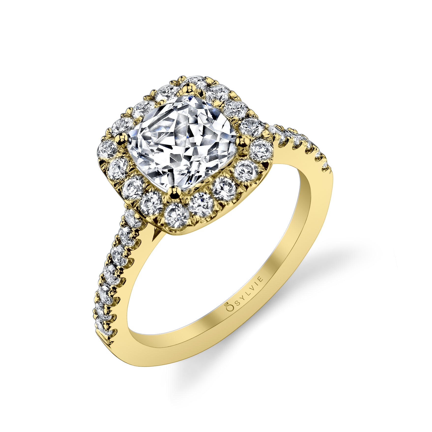 Cushion Cut Classic Halo Engagement Ring - Jacalyn