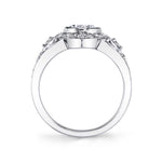 Joella - Vintage Bezel Set Engagement Ring with Halo