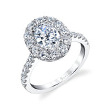 Olivia - Oval Cut Engagement Ring with Halo