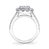 Olivia - Princess Cut Engagement Ring with Halo