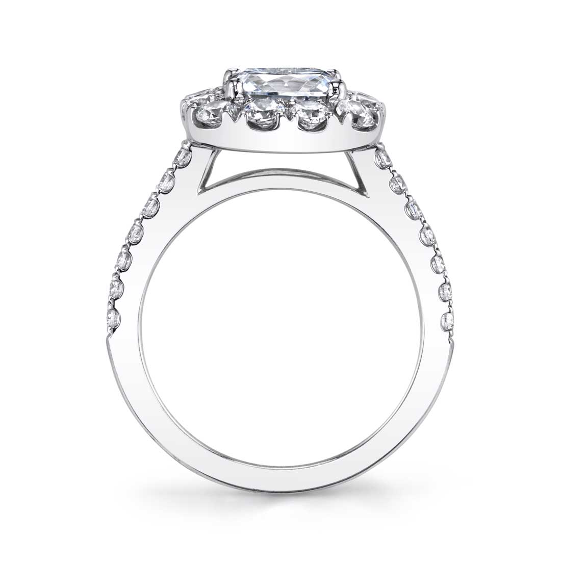 Olivia - Cushion Shaped Engagement Ring with Halo