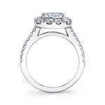Olivia - Cushion Shaped Engagement Ring with Halo