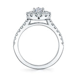 Olivia - Marquise Cut Engagement Ring with Halo