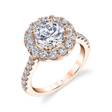 Olivia - Classic Round Engagement Ring with Halo