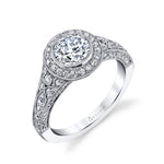 Karoline - Round Vintage Bezel Set Engagement Ring