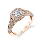Karoline - Cushion Cut Bezel Set Engagement Ring