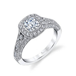Karoline - Cushion Cut Bezel Set Engagement Ring