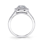 Macey - Cushion Shaped Double Halo Engagement Ring