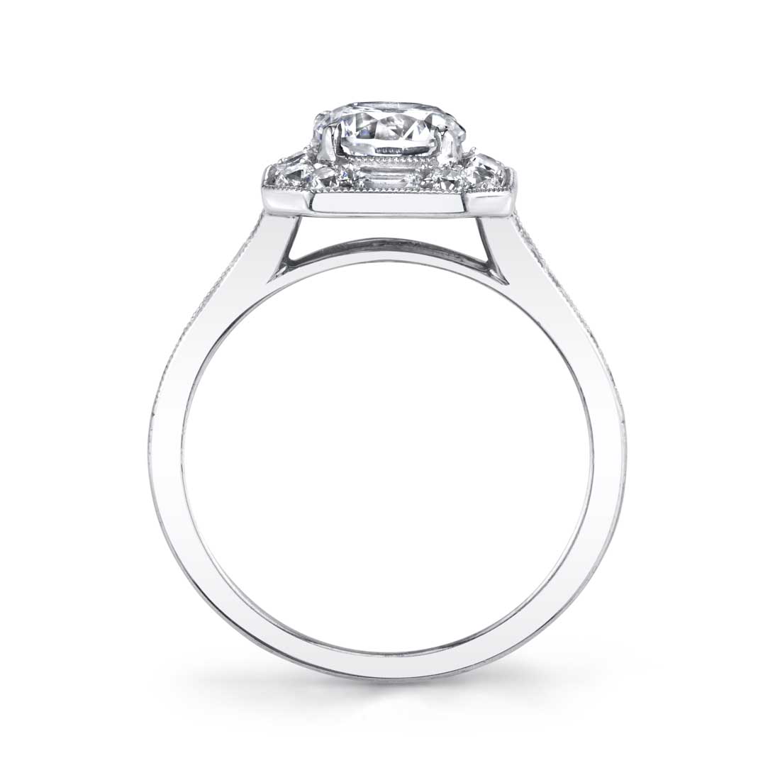Flora - Vintage Engagement Ring with Floral Inspired Halo