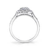 Fleurette - Flower Engagement Ring with Halo