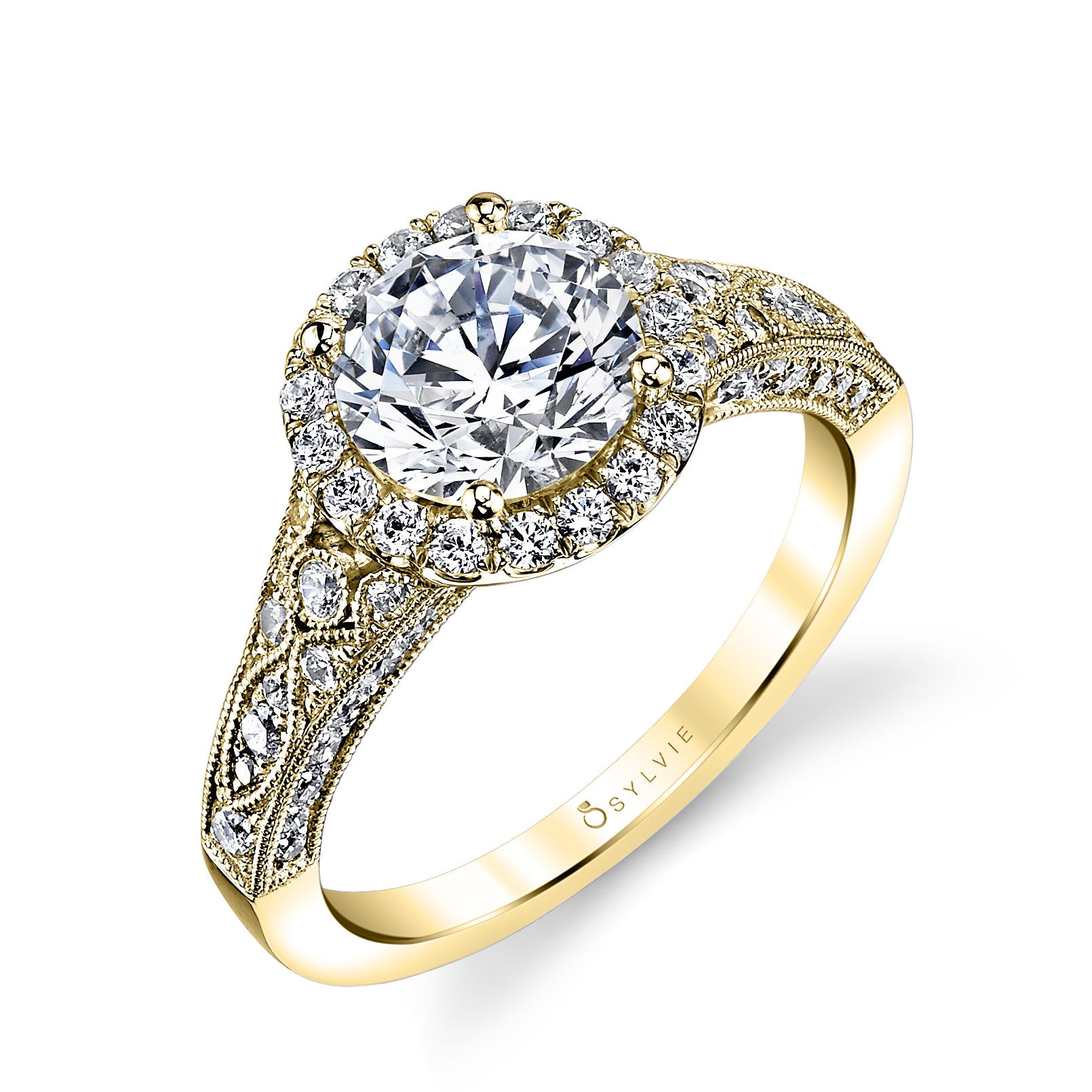 Cheri - Vintage Inspired Halo Engagement Ring