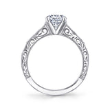 Justeen - Hand Engraved Vintage Inspired Engagement Ring