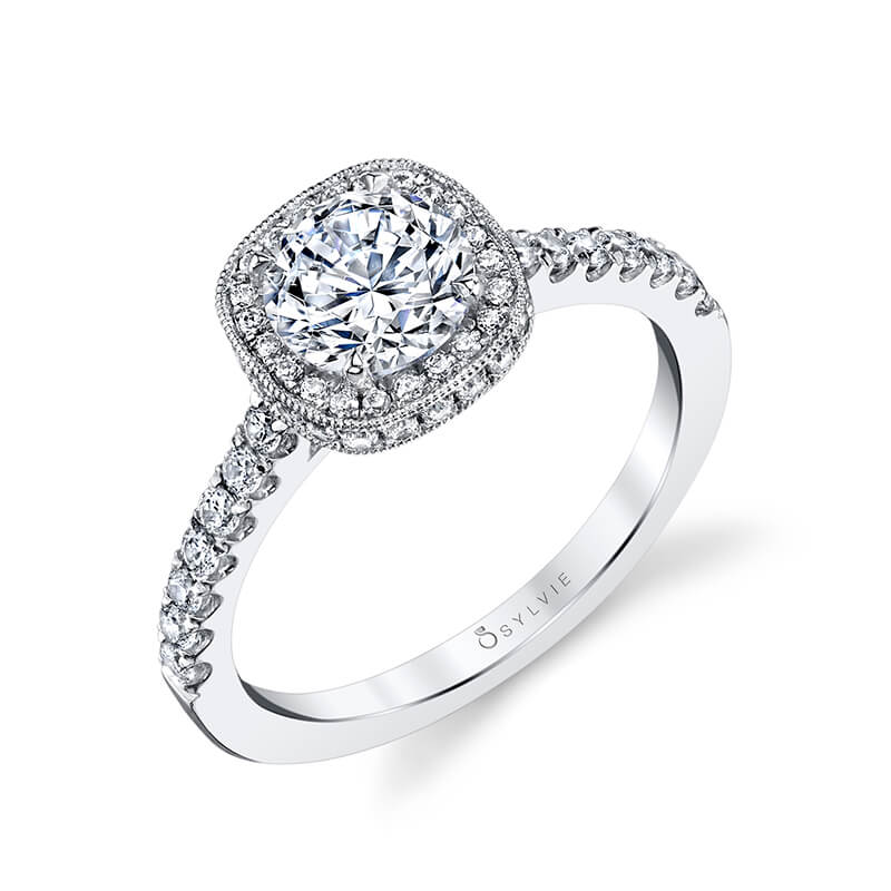 Alix - Classic Halo Engagement Ring