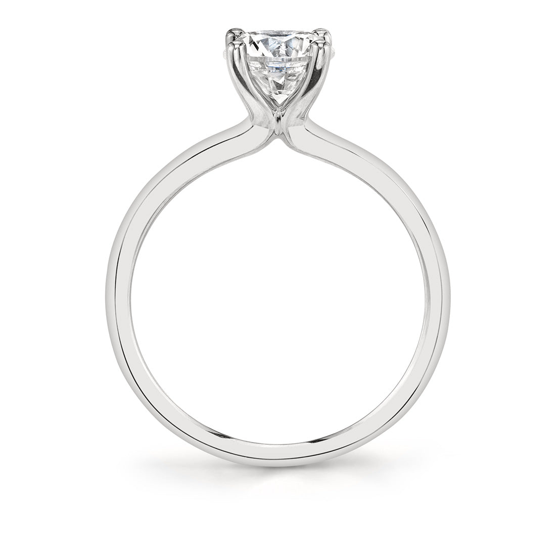 Radiant Cut Solitaire Engagement Ring - Amelia
